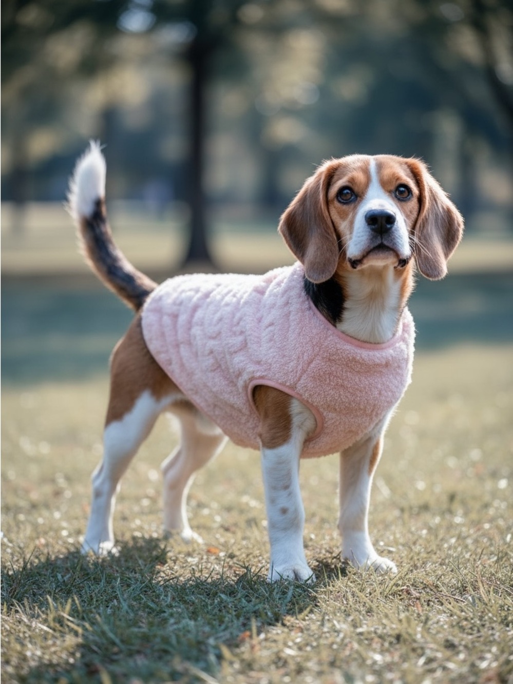 Soft Pink Quilted Dog Vest — Cozy Pet Sweater